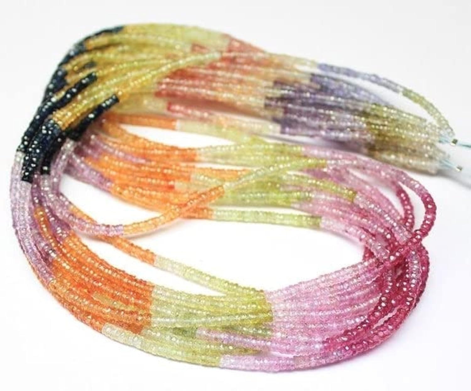Multi saphir naturel 3mm rondelle pour éviter les bijoux ternes et fragiles