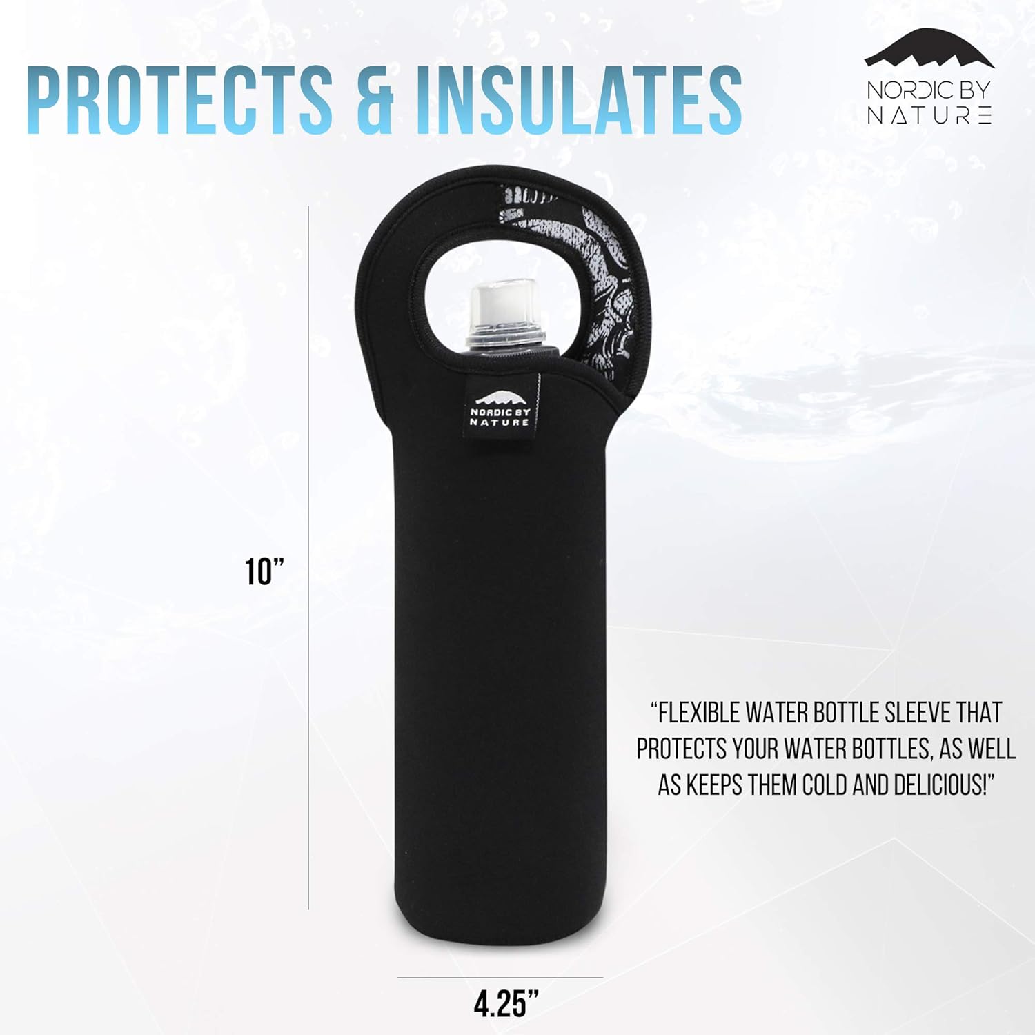 Lunch Bag Set For Women, Men & Kids | Extra Thick 5mm Insulated Neoprene Keeps Your Lunch Box Delicious For Hours | Washable | Water Bottle Sleeve | Extra Pocket | YKK zippers | Skulls - Image 3