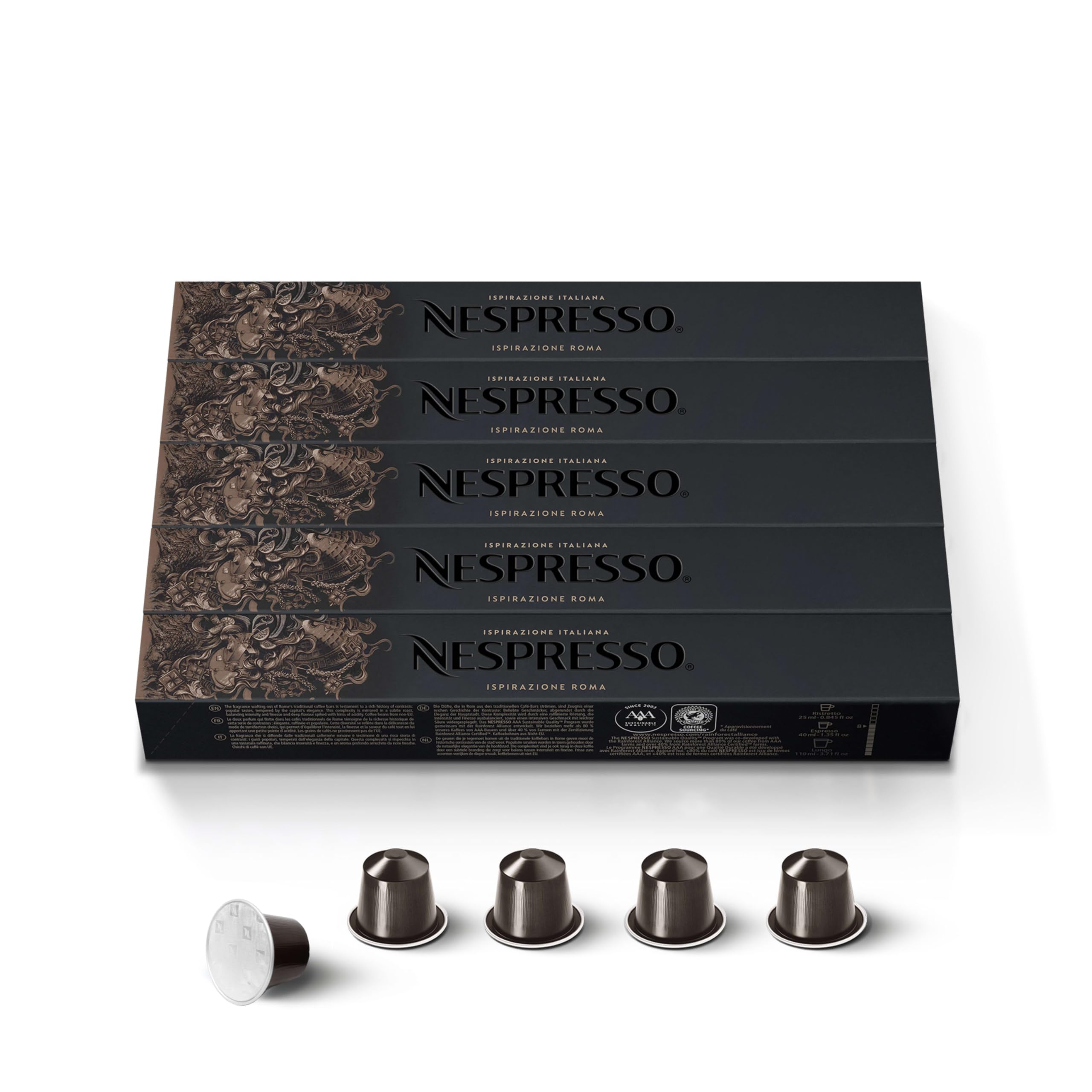 50 Nespresso ROMA Coffee Capsules