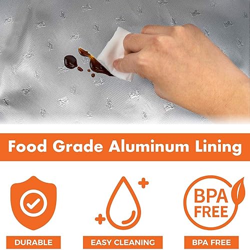 Miniatura 6 de opux Lonchera para niñas, niños y niños, bolsa de almuerzo aislada a prueba de fugas, loncheras reutilizables para adolescentes, para la escuela,