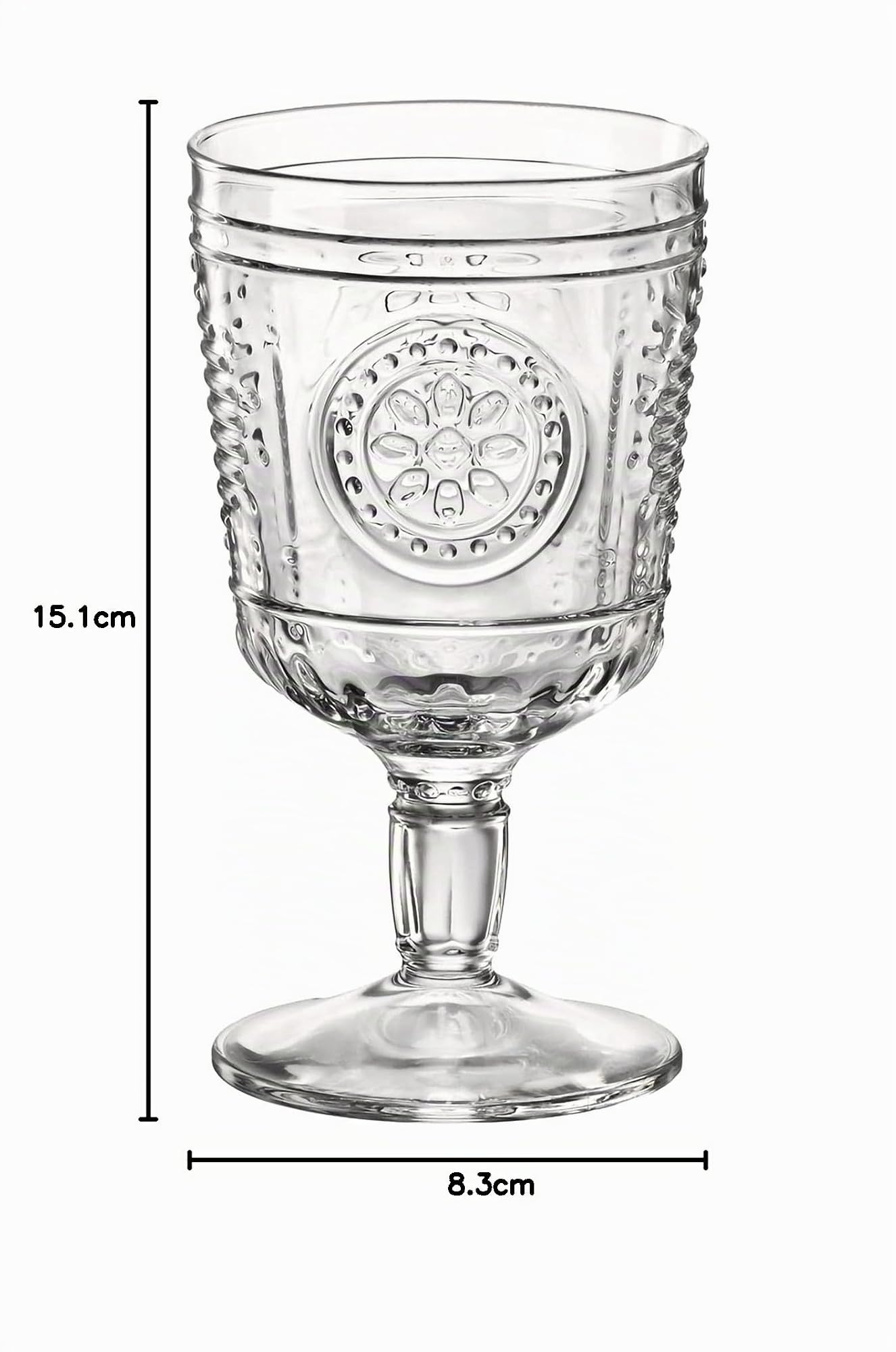 Bormioli Rocco Gafas de vino románticas de Bormioli Rocco - 320ml - Paquete de 6