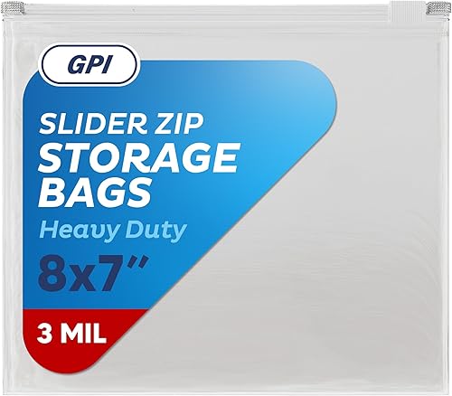 Vista 45 de GPI - Bolsas de almacenamiento de alimentos jumbo con cremallera deslizante, 12 x 15 pulgadas, 3 mil resistentes, extra grandes, fuertes y duraderas