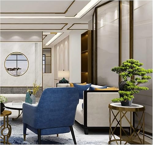 Miniatura 4 de Árbol bonsái artificial artificial, jarrón de imitación de 23 pulgadas, planta bonsái de árbol falso para decoración, exhibición de escritorio,