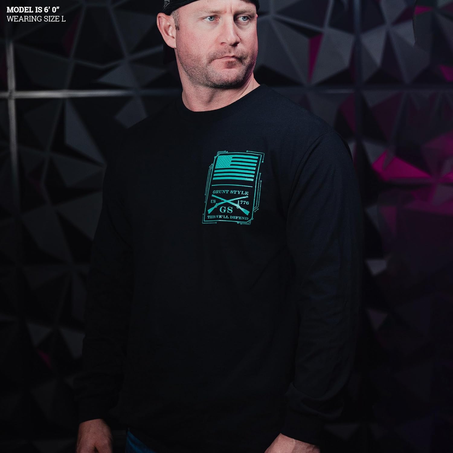 Grunt Style Circuit Skull Men's Long Sleeve T-Shirt - Image 3