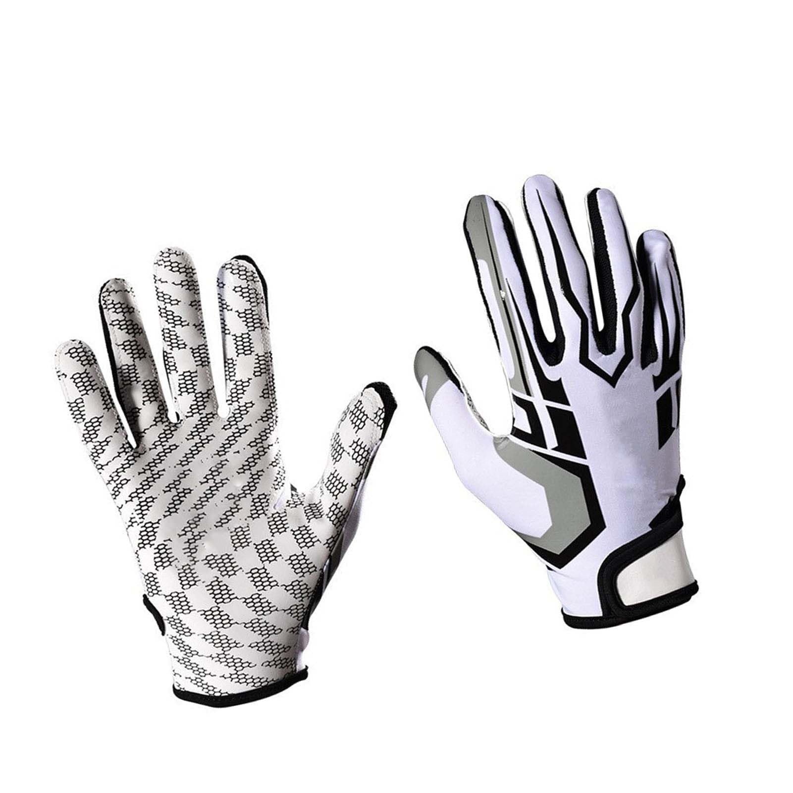 Sporthandschuhe, American-Football-Handschuhe, Atmungsaktives Mesh, Finger, Mittlere Dicke, Rutschfestes Rugby (S)