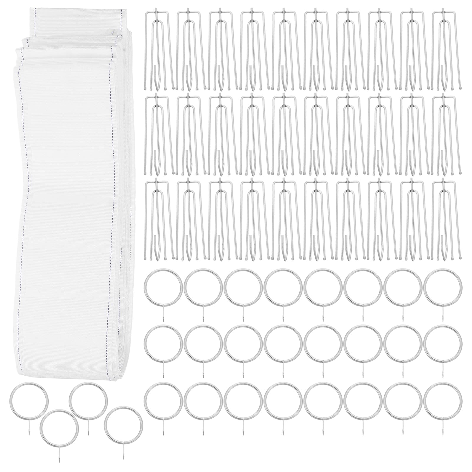 Toyvian Set di Ganci per Tende Nastro per Tende e Acciaio Inossidabile Design Sicuro per Progetti Fai-da-Te Piegate