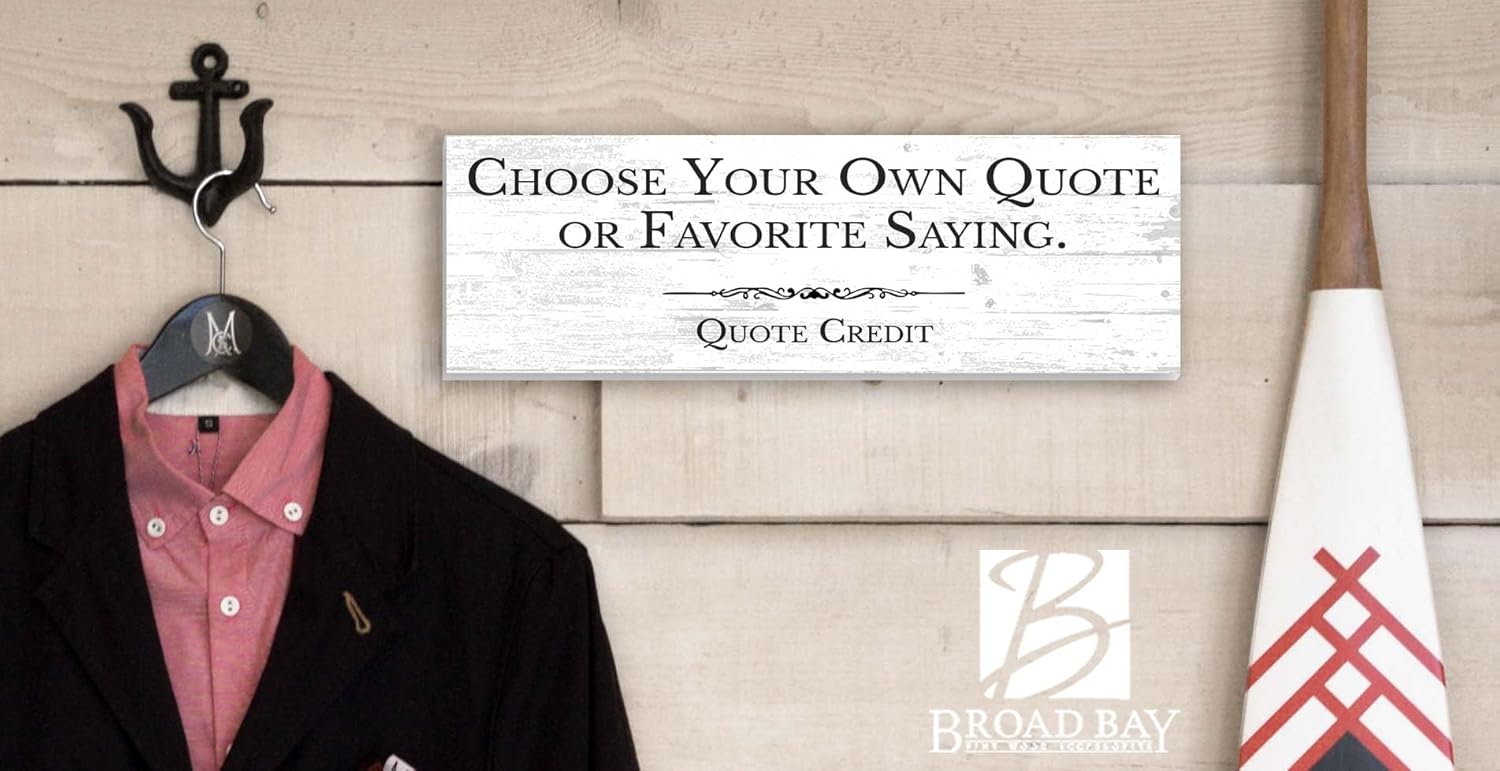 Custom Sign – Personalized Text, Quote, Saying, Motto, or Bible Verse – 16.5x5.5 Wood Sign for Business, Home or Office