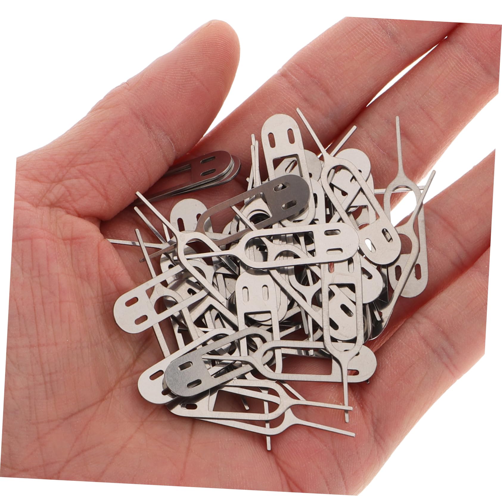 Operitacx 100pièces Lot Aiguilles Éjection Carte Sim Acier