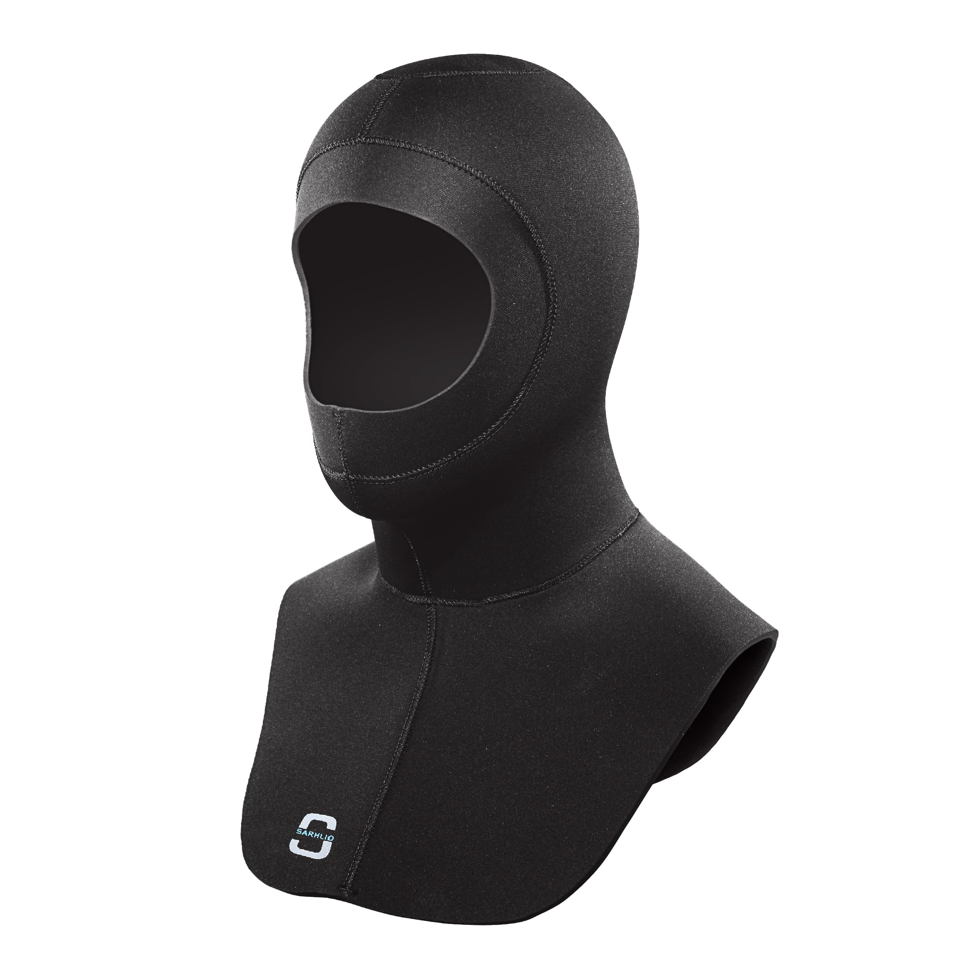 SARHLIO Neoprene Wetsuit Hoods Scuba Diving Hood for Men Women Can Be Trimmed by Owner High Stretch with Flow Vent Bib Dive Cap Face Seal for Water Sports Thermal Protection