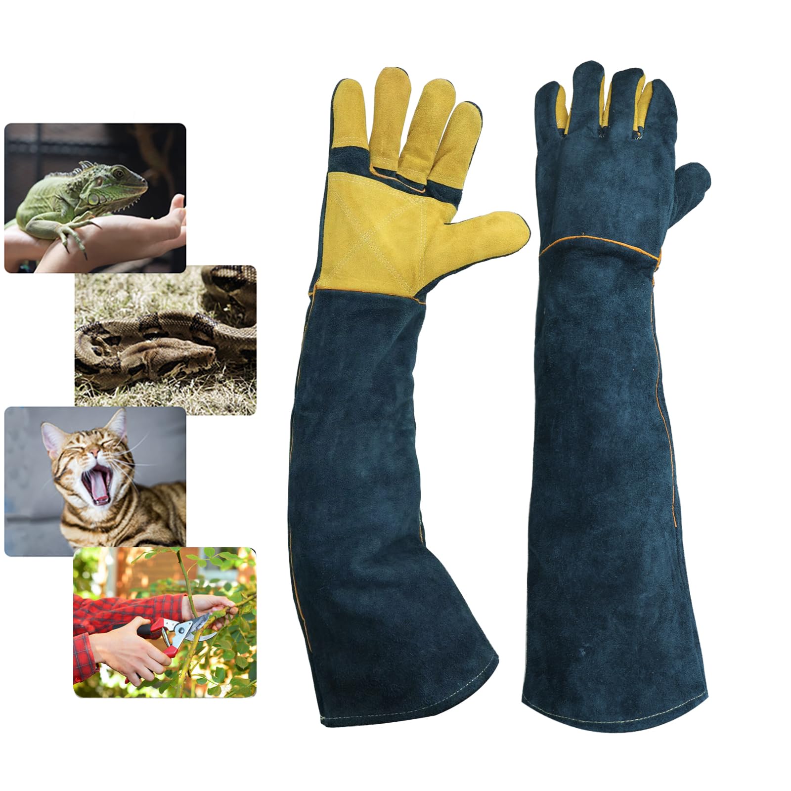 FIPASEN Reinforced Palm Animal Handling Gloves