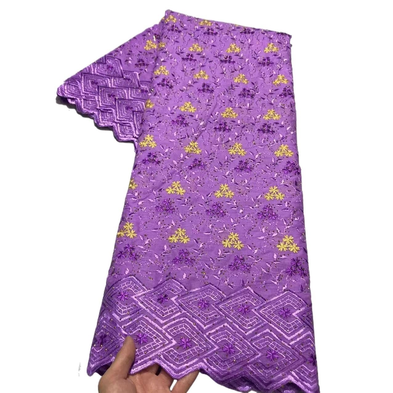Stoffa Tessuto di pizzo in ricamato in cotone tessuto for cucire feste