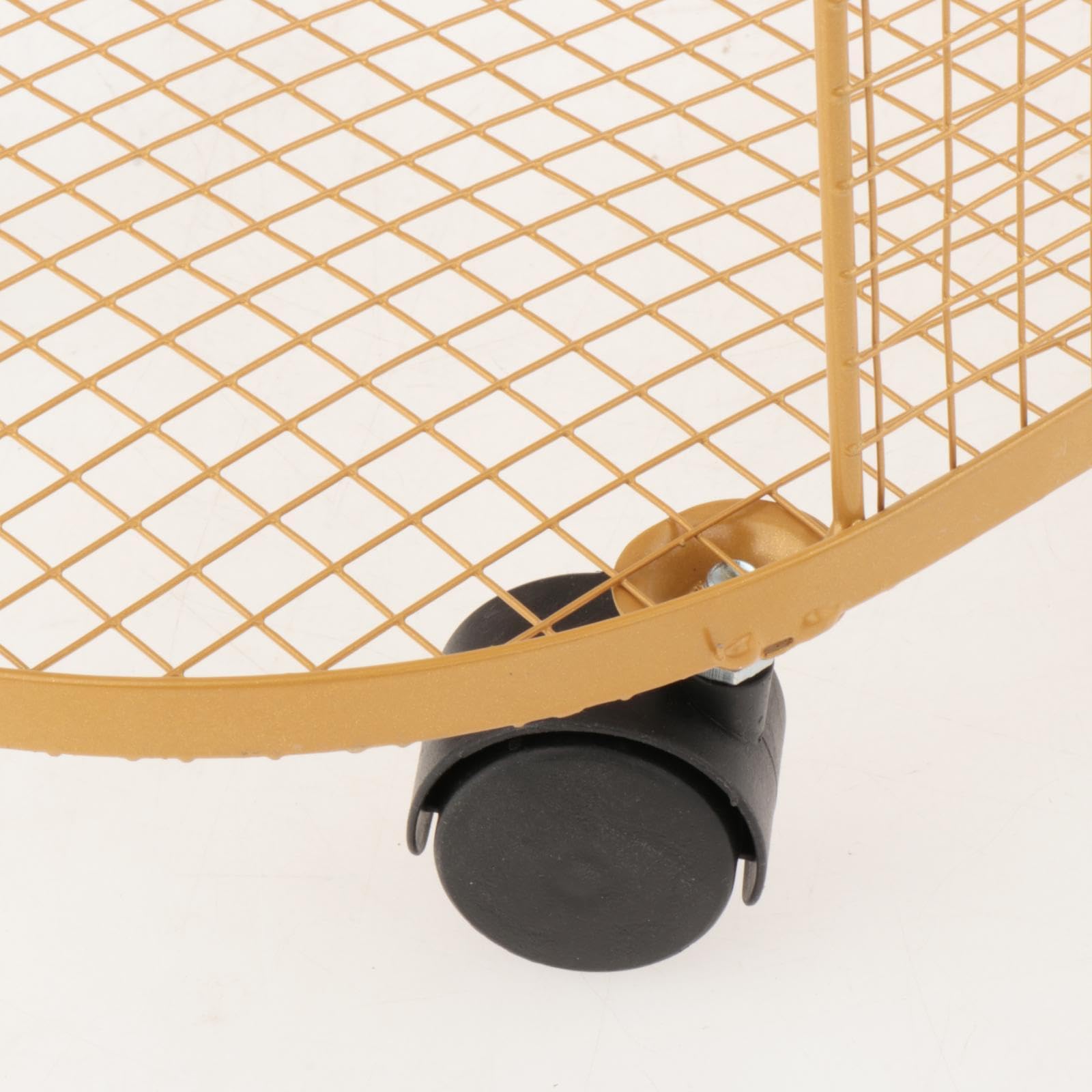 Rangement Gym Support de Tapis de Panier de Rangement Mobile pour Équipement de Sport Organisateur de Musculation en Fer Chariot Multifonction, Or