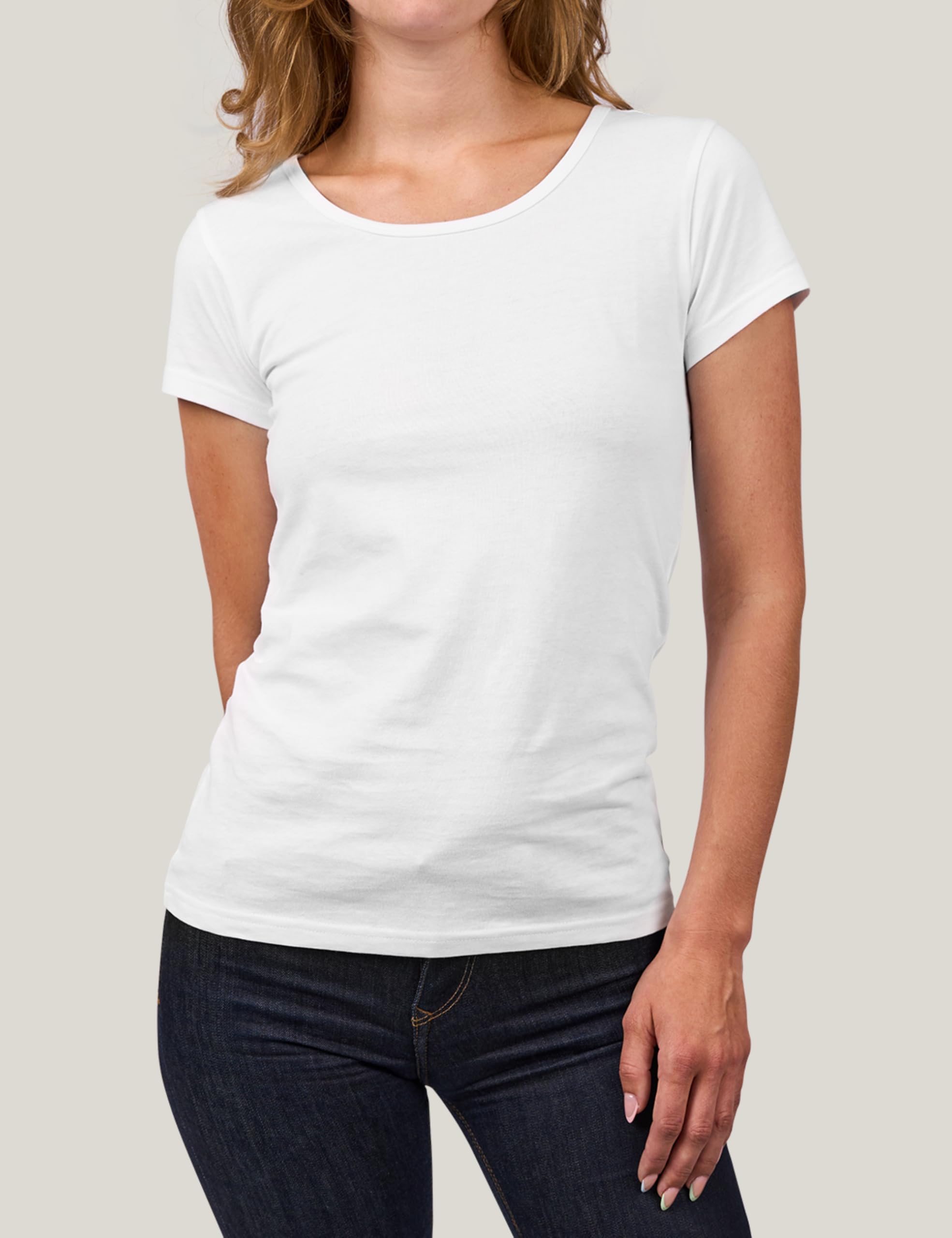 Basic Treasure T-Shirts Femme Coton Doux – Lot de 2 ou 3 Pièces, Manches Courtes et Longues, Tailles S à XL