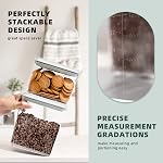Airtight Food Storage Containers Set, 10-Piece BPA-Free Pop-Top Stackable Pantry Canisters for Cereal, Pasta, Rice, Snacks, Nuts, Beans, Spices, Dry Food Organization