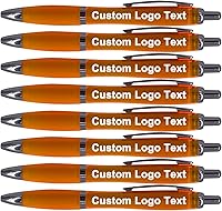 Vista 4 de Bolígrafos personalizados con nombre, logotipo de texto personalizado, retráctiles, bolígrafos personalizados para iglesia, oficina, negocios, 100