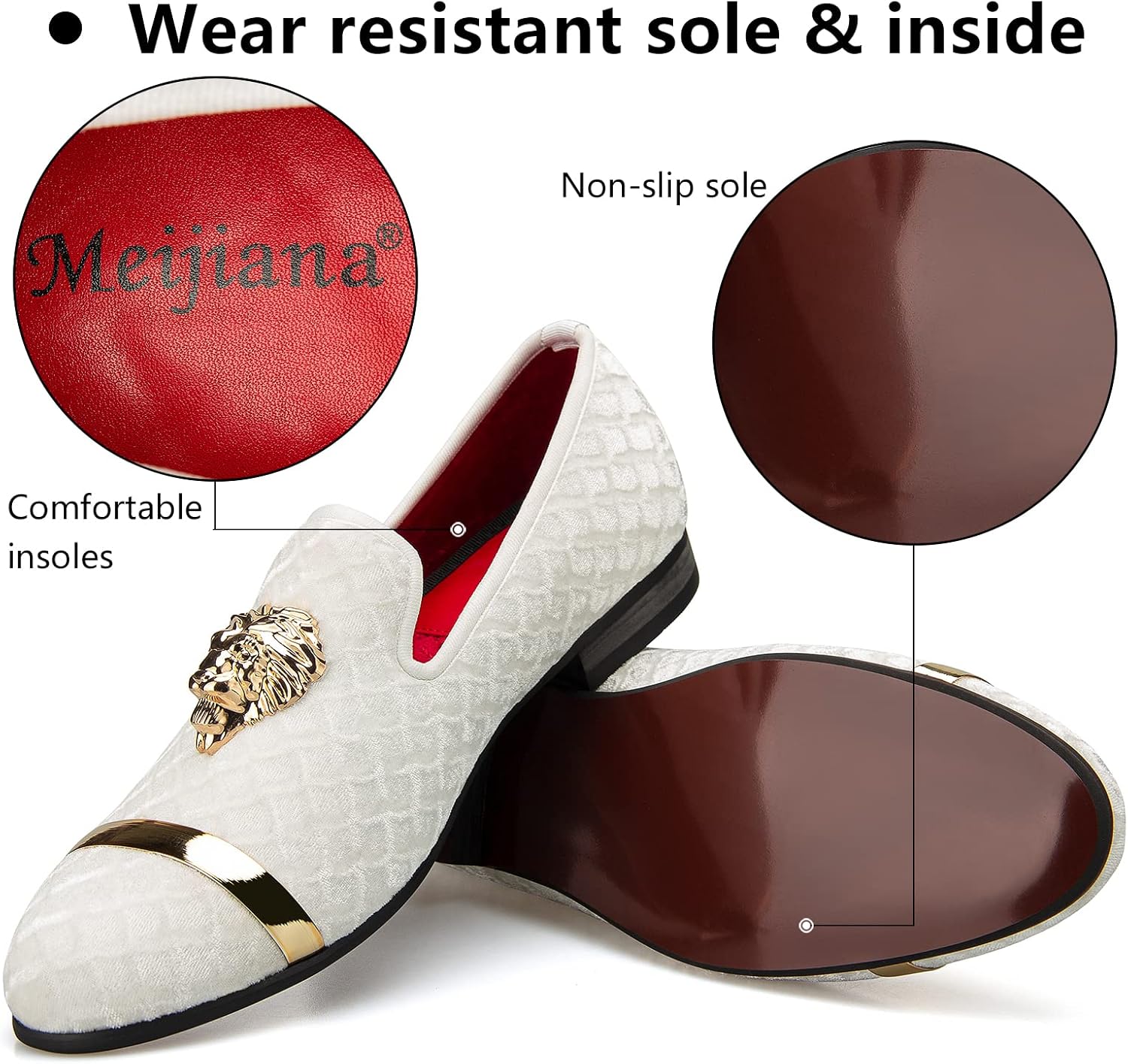 Meijiana Men's Loafers Lightweight Slip-On Moccasins Stylish Dress Shoes Breathable Tassels Loafers - Image 4