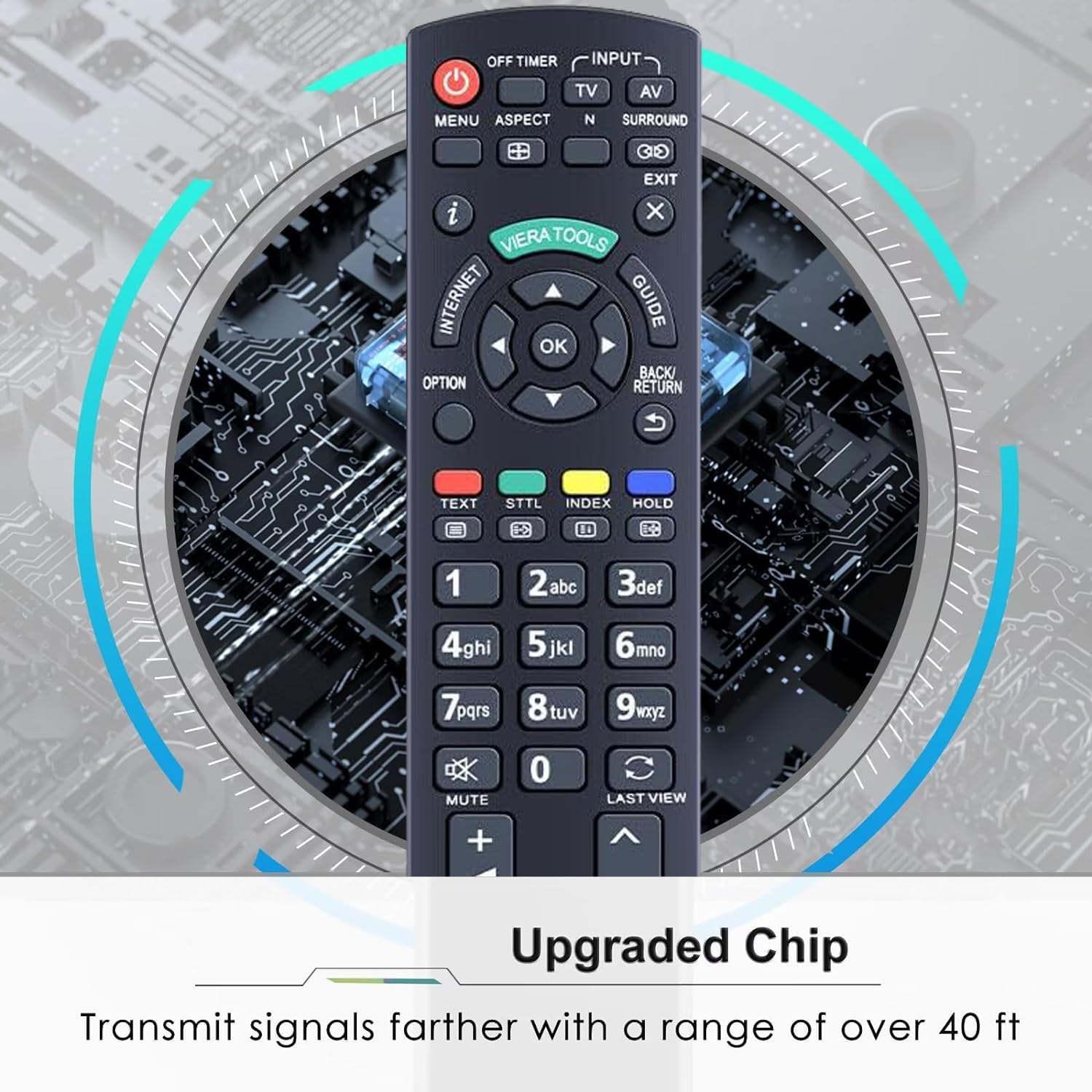 Replacement Remote Control N2QAYB000753 for Panasonic Viera Internet TV N2QAYB000752 TX-L47E5B TX-L32D25BA TX-L32E5B TX-L37E5B TX-L42E5B TX-P42S30B TX-L47EW5 TX-LF42E30 TX-L32D28ES TX-L32E30E - Image 2