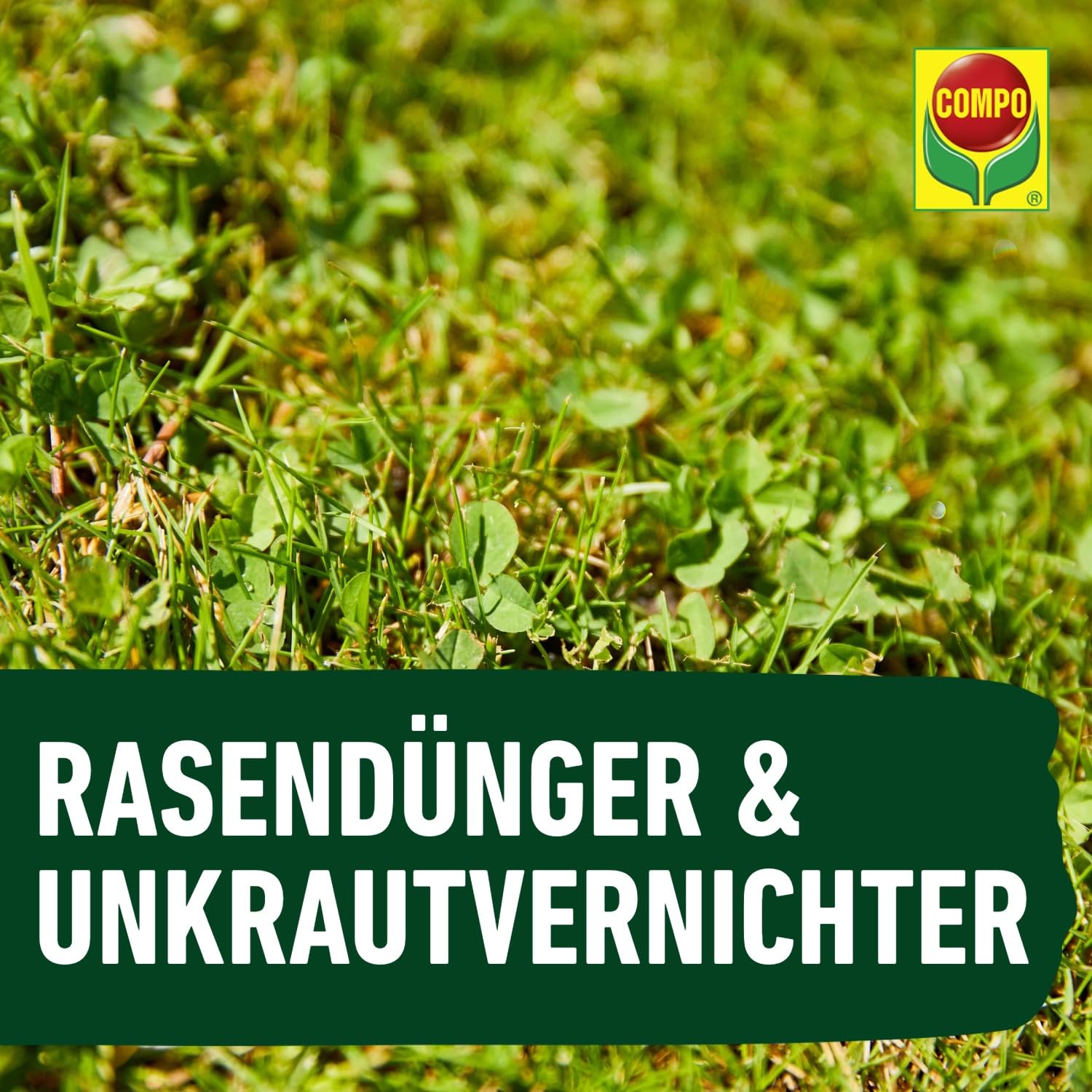 COMPO Rasendünger mit Unkrautvernichter, 12 kg für 400 m² - Rasendünger für das Frühjahr mit 3 Monate Langzeitwirkung
