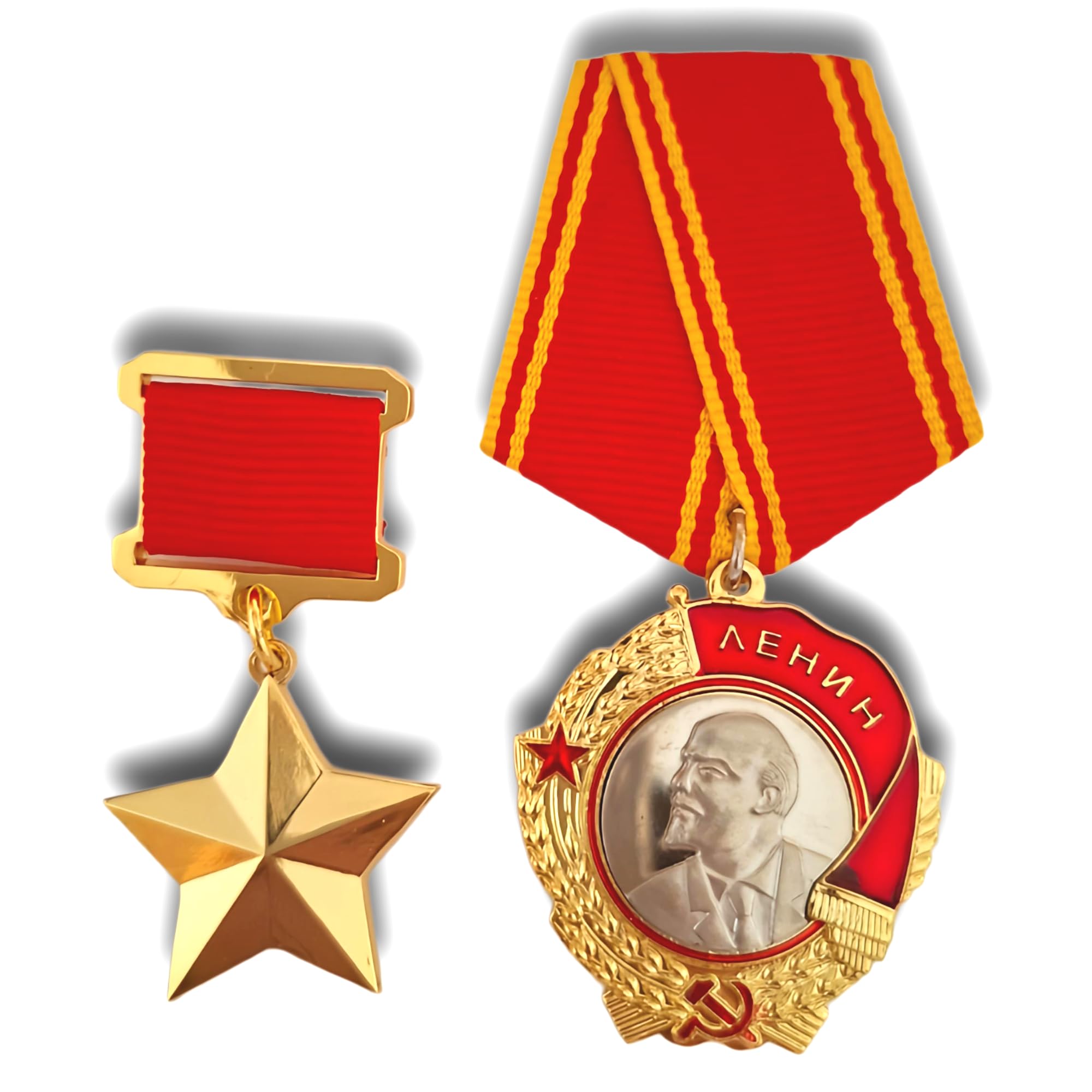 FREECROWS Soviet Hero of the Soviet Union & Order of Lenin Medal Set – USSR Historical Award replica