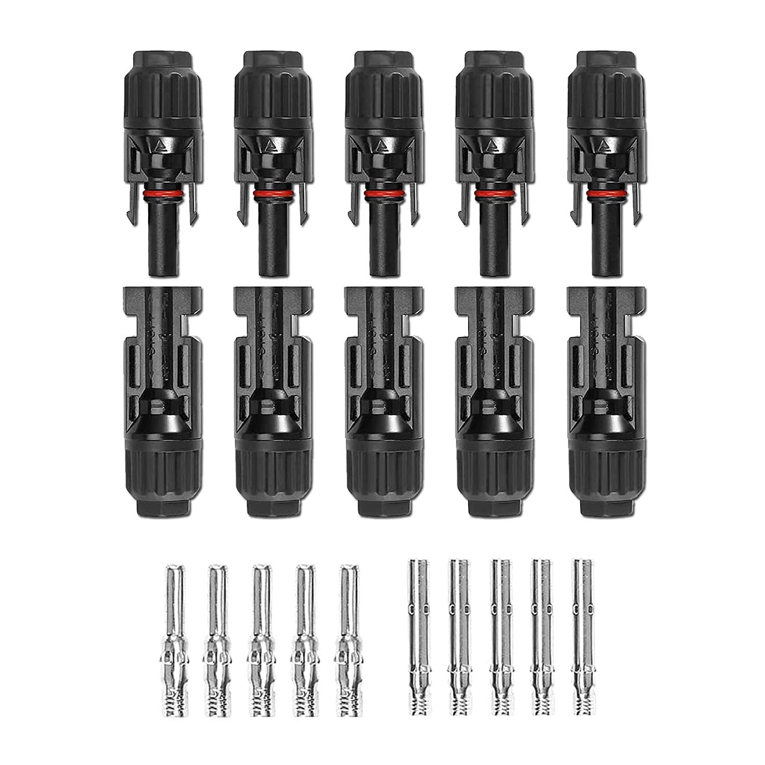 Male/Female Solar Panel Cable Connectors Waterproof IP67 for Photovoltaic Solar System (5 Pairs)-image-17