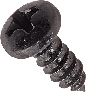 Small Parts-0606 Steel Sheet Metal Screw, Black Zinc Plated Finish, Pan Head, Phillips Drive, Type AB, #6-20 Thread Size, 3/8" Length (Pack of 100)
