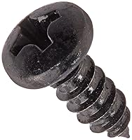 Vista 1 de Tornillo de chapa de acero, acabado galvanizado negro, cabezal de panorámica, disco Phillips, tipo AB, tamaño de rosca Nº 6-20, 3/8 pulgadas