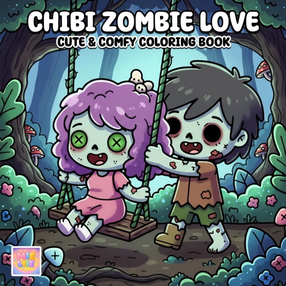 Chibi Zombie Love Coloring Book: Cute Undead Couples, Sweet Monster Moments, and Adorable Chibi Love Scenes