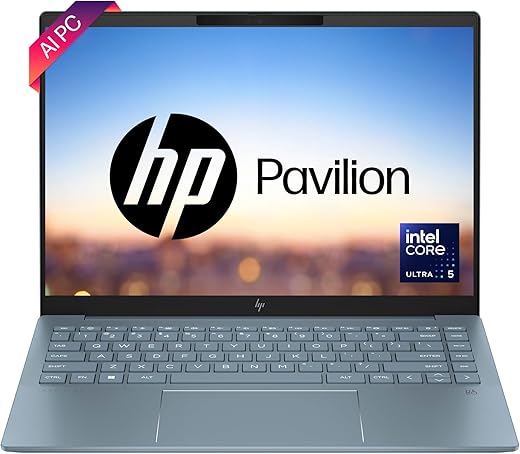 HP Pavilion Plus 14 AI-enhanced Laptop, Intel EVO Core Ultra 5 125H,14-inch (35.6 cm) 16GB, 512GB SSD, Intel Arc Graphics, WQXGA, 300 nits, 120Hz,…