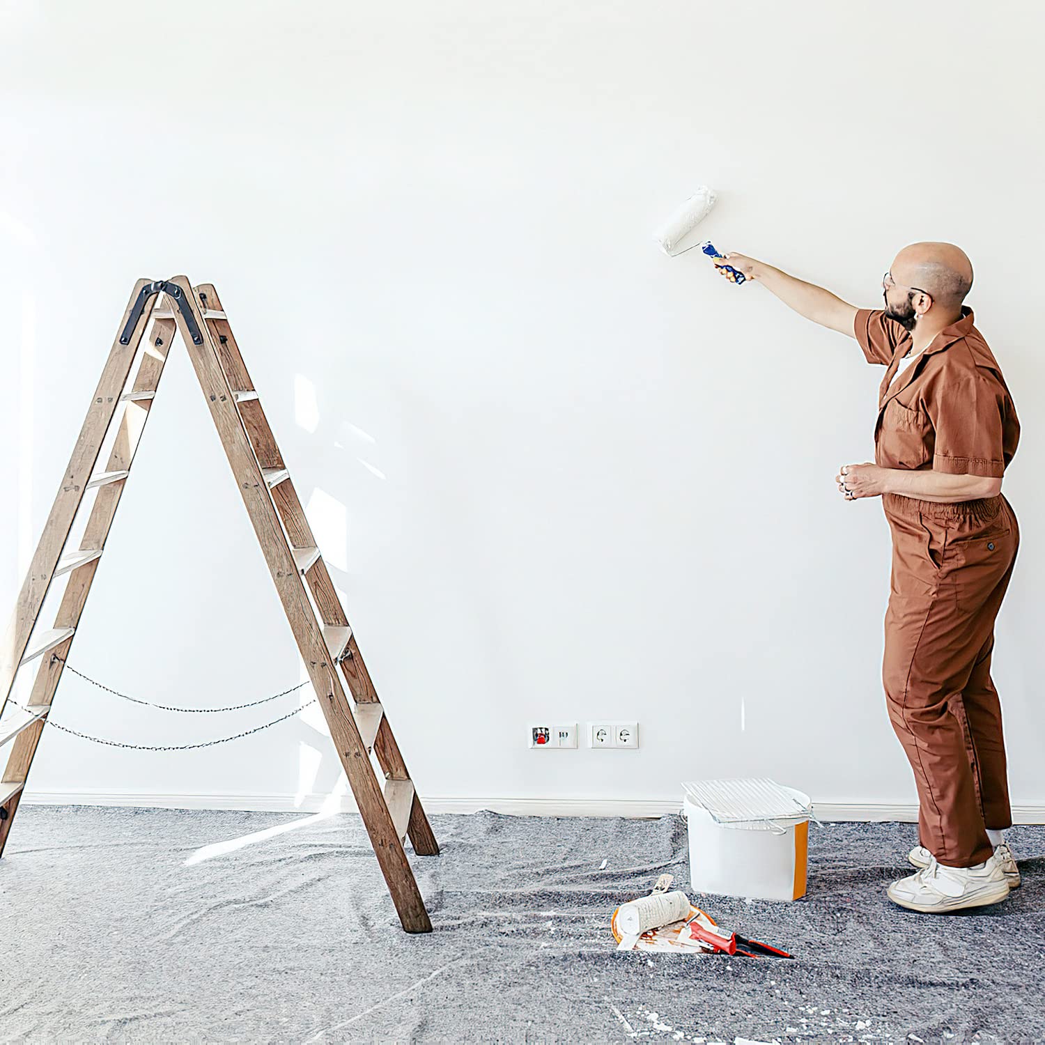 Sonnewelt 2 x Malervlies 50m, Abdeckvlies 2 x 50m 220g/㎡ Malerfliesrolle, Malerflies Abdeckfliesse für saubere und professionelle Malerarbeiten