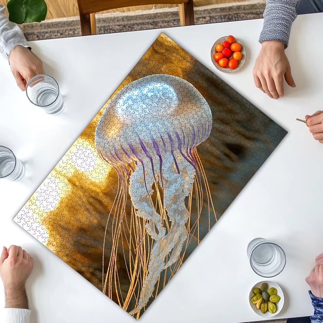 Puzzle 5000 elementów, puzzle meduzy dla dorosłych, drewniane puzzle