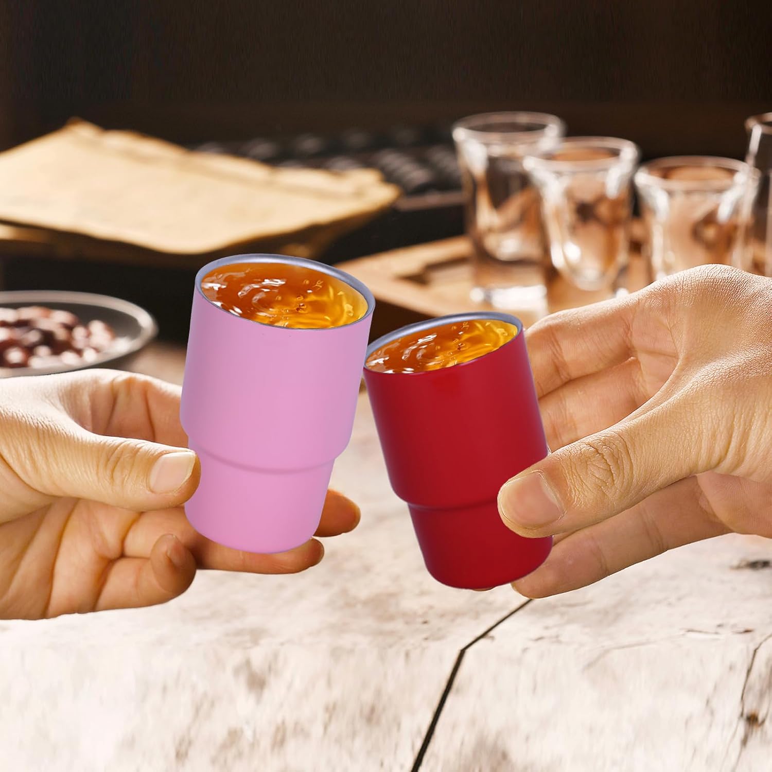 3 oz Mini Tumbler Shot Glass with Straw and Lid Colored Stainless Steel Sublimation Tumblers Double Wall Vacuum Insulated Cups Wedding Birthday Party Favors 6 Pack - Image 7