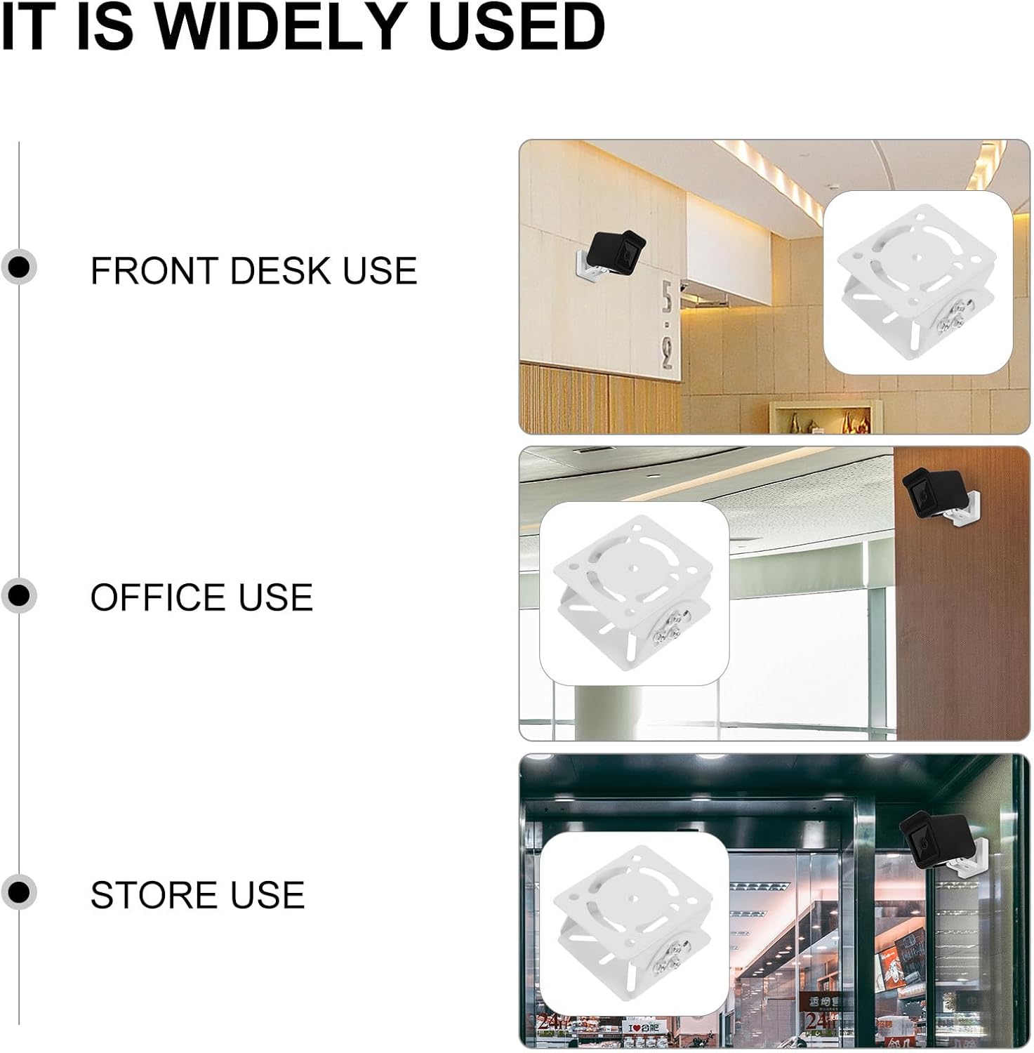 TEHAUX 3pcs Camera Support Brackets for Security Cameras Accessories Fixing Racks for Indoor and Outdoor Use