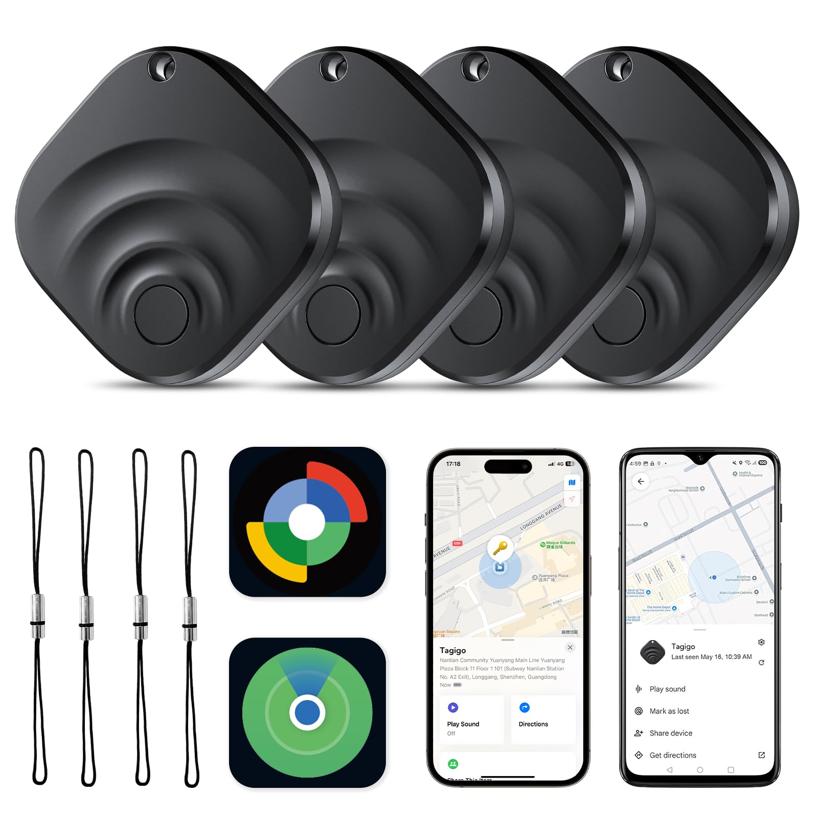 TIMU Air Tracker Tags 4-Pack