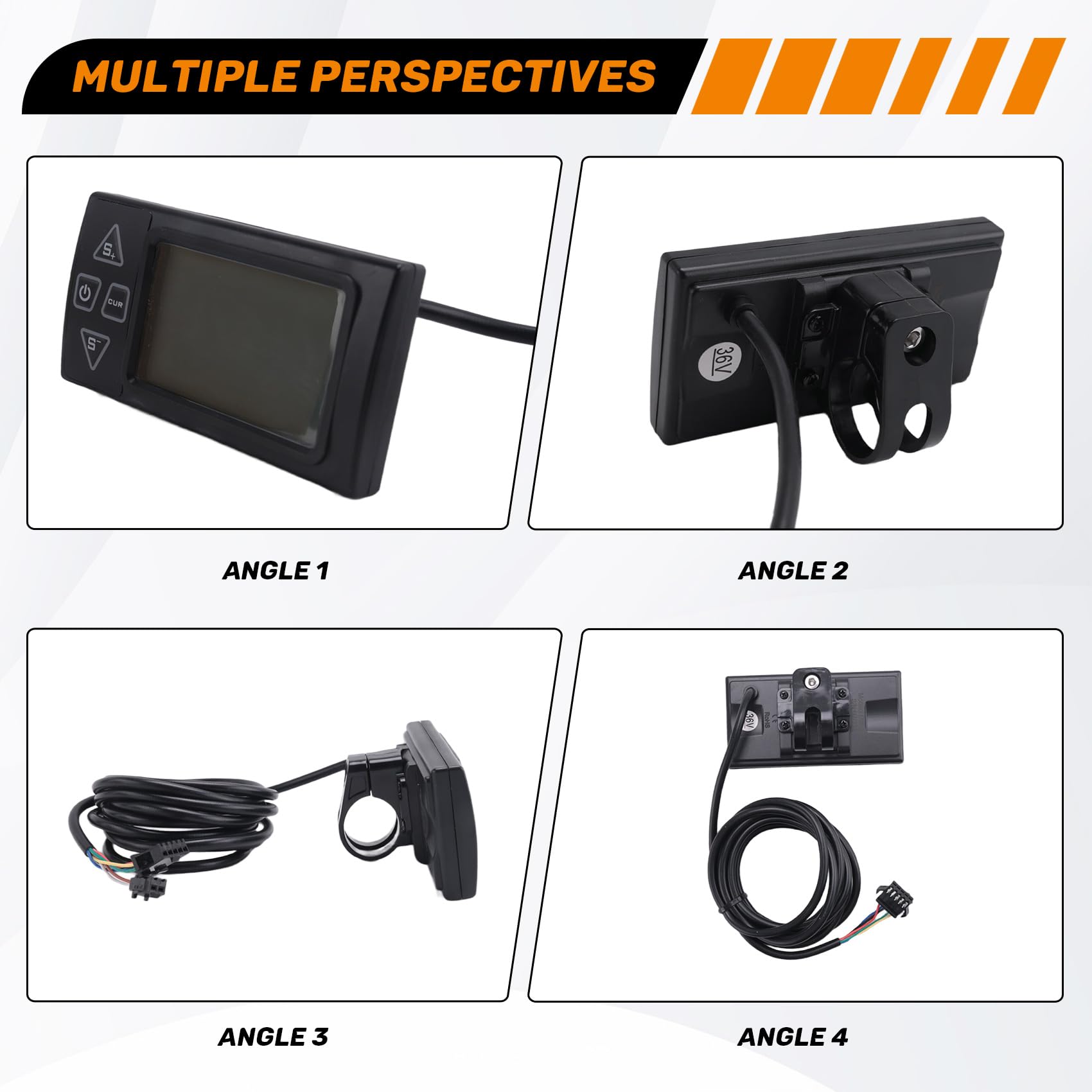 Écran LCD Ebike 24 V 36 V 48 V 60 V S861 LCD pour vélo électrique Contrôleur BLDC Panneau de contrôle (prise SM)