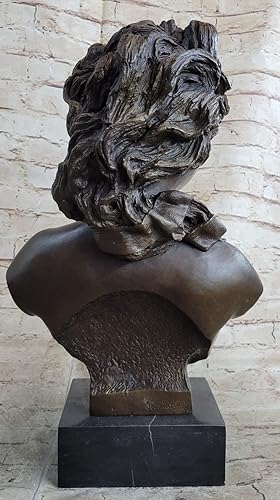 Vista 7 de EUROPEAN BRONZE Estatua de busto de bronce desnudo femenino victoriano europeo americano escultura mujer niña obra de arte brillante regalo