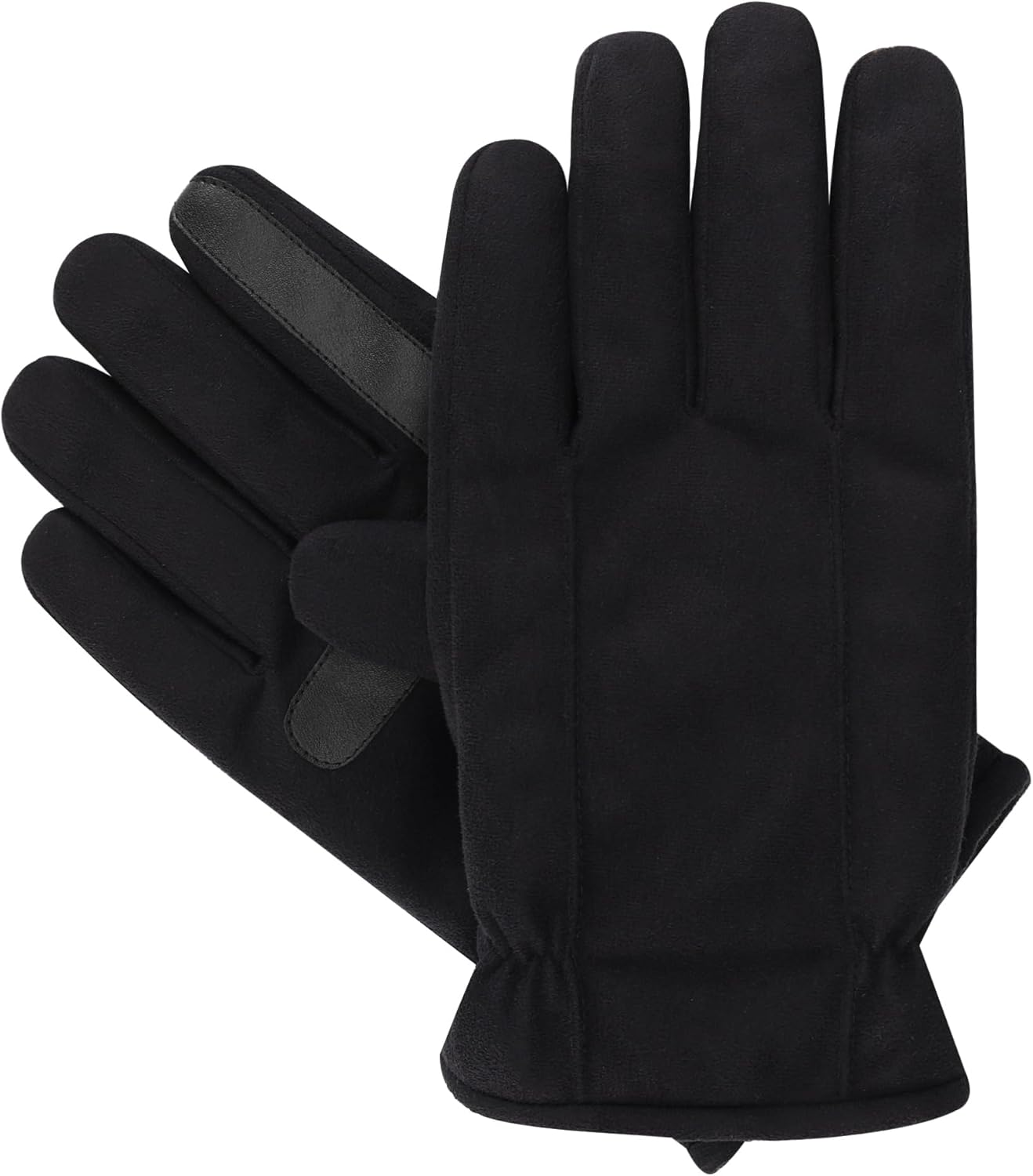 isotoner mens Water Repellent Dual Lined Microfiber Touchscreen Gloves - Image 4