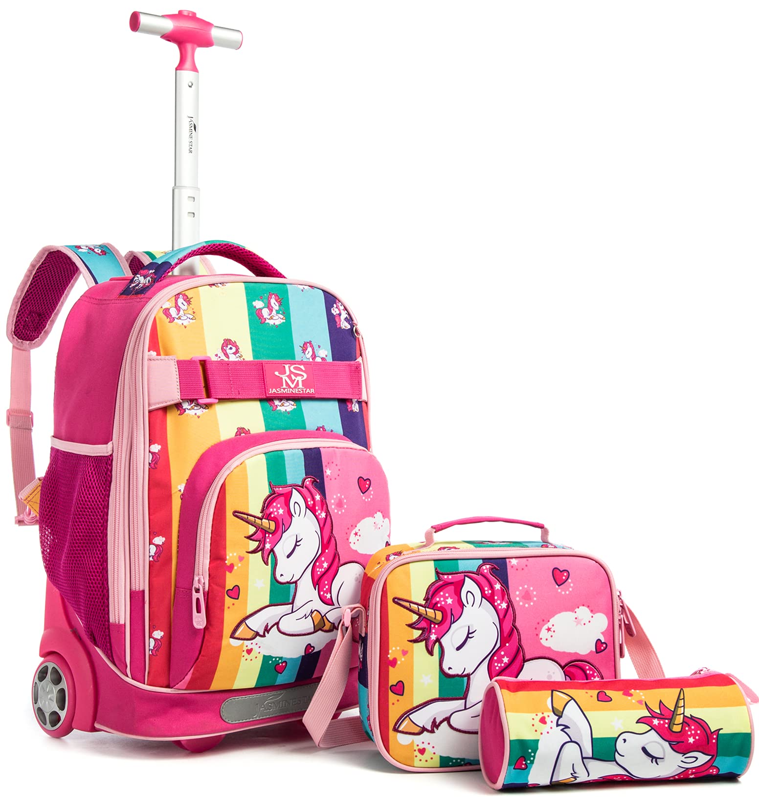 Buy 3Pcs Unicorn Rolling Backpack for Girls Backpacks with Wheels