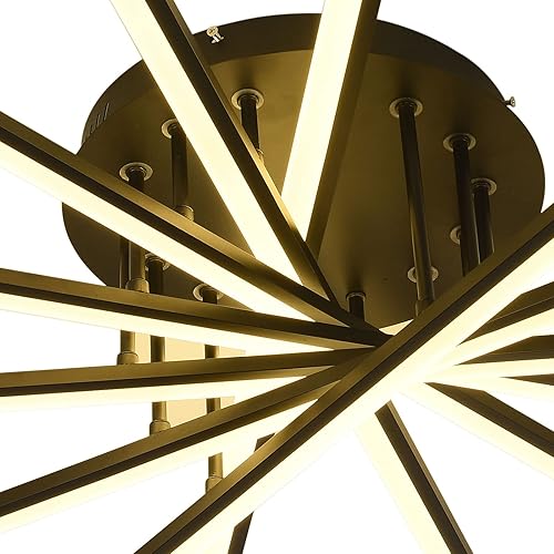 Miniatura 7 de Lámpara de techo LED moderna, lámpara de techo empotrada Ganeed, 7 luces, candelabros acrílicos creativos modernos, blanco frío, 6000 K, accesorio