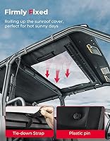 Vista 3 de KEMIMOTO Cubierta de techo UTV, techo suave compatible con Can Am Defender Max HD 7/8/9/10 DSP XT XMR 2016-2024 resistente al agua accesorios