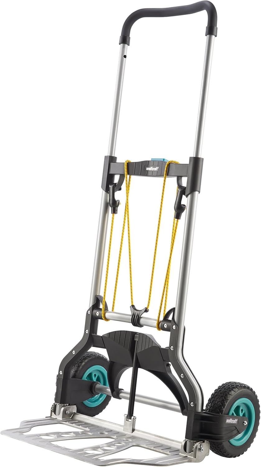 wolfcraft TS 850 Offroad Transport System I 5503000 I The Robust Hand Truck for Gardens and Outdoor Terrain - 100 kg Load Capacity - Made in Europe
