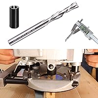 Vista 16 de Spiral Router Bit 1/4 Inch Shank Up Cut Spiral Router Bit 2 Flutes HRC55 Solid Carbide Spiral Milling Tool 1/4 Inch Cutting Diameter 3 inch Extra