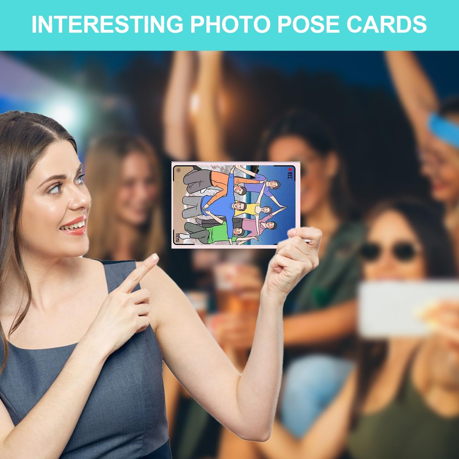 Cartes de Pose de Photographie de Portrait | Cartes Amusantes pour Photographie de Portrait | Cartes de Photographie de Portrait, Accessoire de Photographie Multi-Personnes pour Les Voyages en