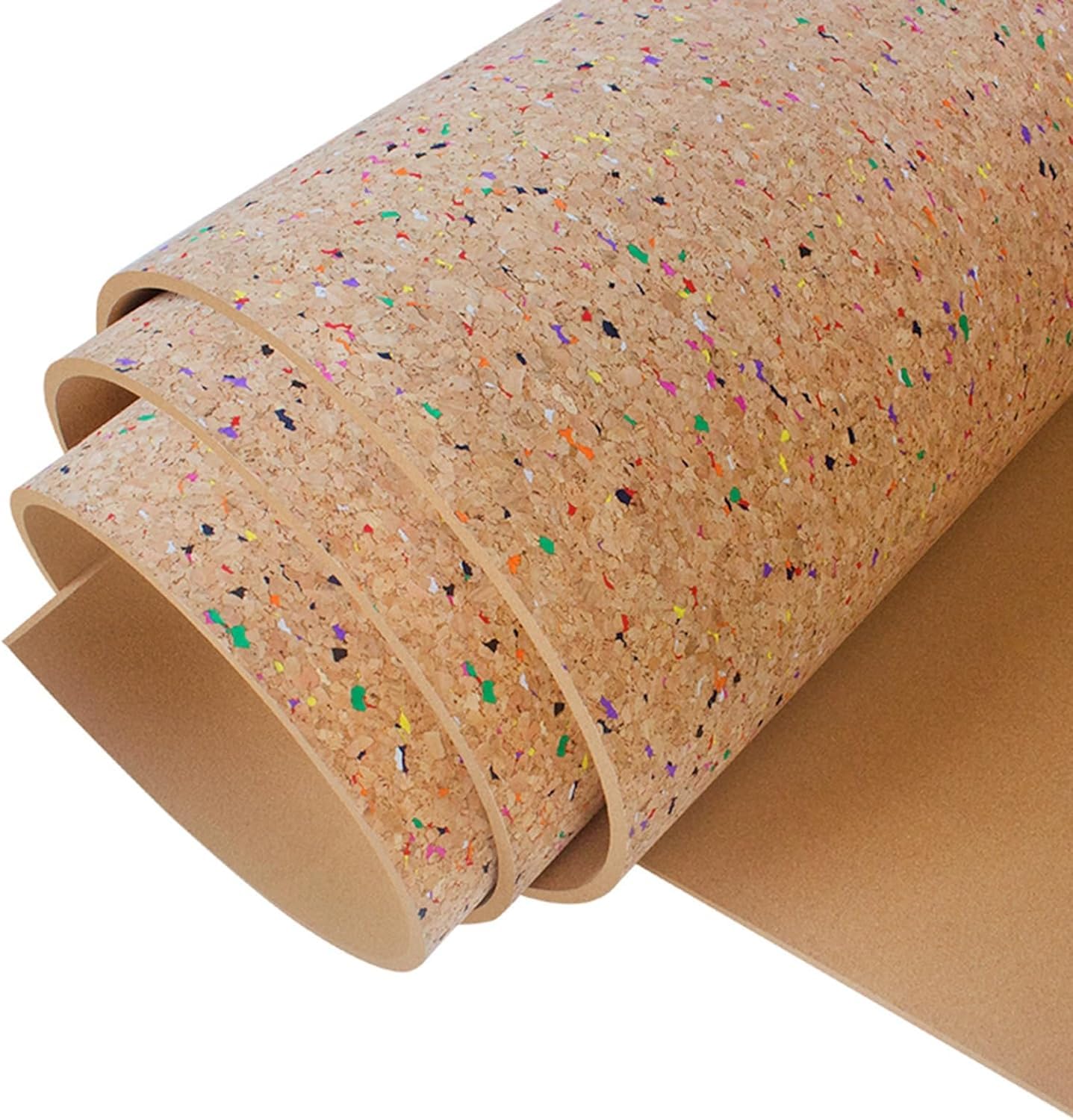 ELzEy Cork Notice Rectangular Board Natural Cork Roll, Adhesive Backed Cork Board, Multi-Purpose Cork Sheet, Wall Cork Tiles for Wall Decor and DIY Crafts School with Push Pins Board Requisite(Size:1
