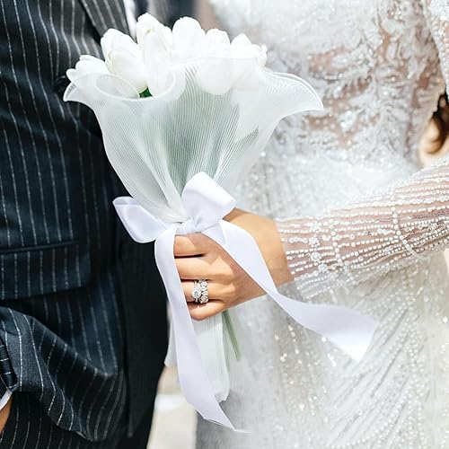 Miniatura 583 de Cinta de satén verde esmeralda de doble cara de 1-1/2 pulgadas x 50 yardas, cinta de poliéster verde esmeralda para envolver regalos, muy adecuada