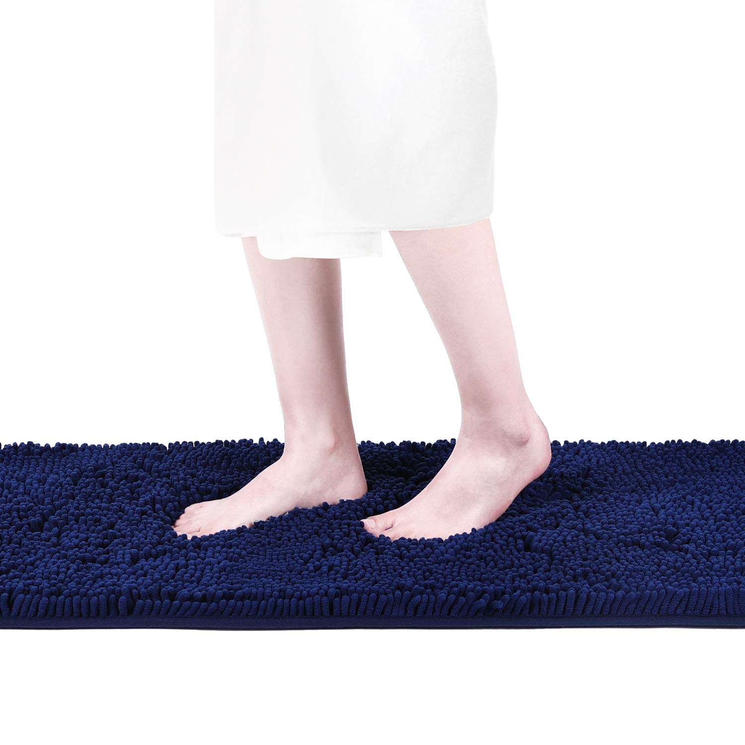 Colorxy Shaggy Chenille Loop Bathroom Rugs - Solid Shag Washable Bath Mat Runner Non Slip, Soft, Plush for Bathroom…