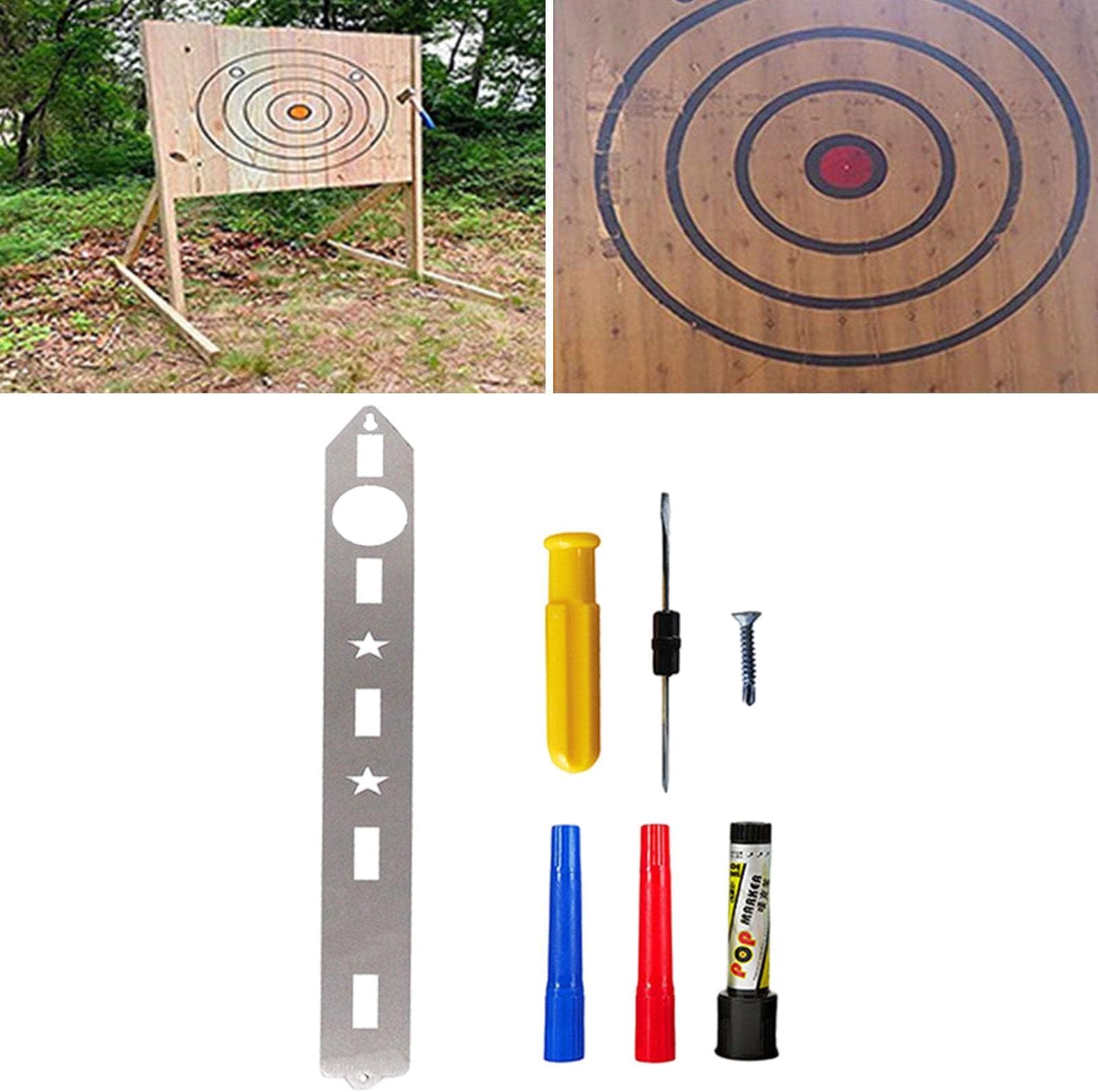 Trendy Retail® Throwing Axe Target Template Stencil Axe Throwing Set for Axe Throwing Game