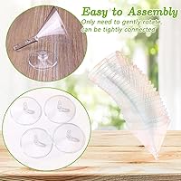 Vista 4 de Paquete de 100 vasos de Martini de plástico transparente de 2 onzas, vasos de cóctel desechables, mini tazas de postre, vasos de chupito