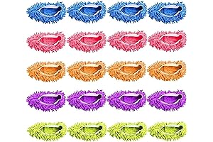 20 Pairs of Multi-Purpose Microfiber Slippers for Effortless Floor Cleaning