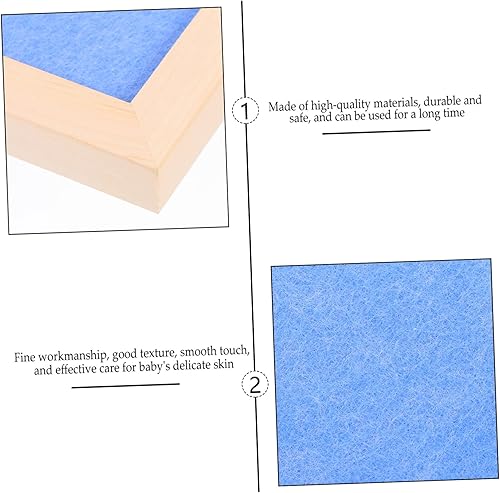 Miniatura 4 de TEHAUX Tablero de mensajes con marco de madera, tablero de anuncios autoadhesivo, tablero de fotos de fieltro, tablero de corcho enmarcado, tablero