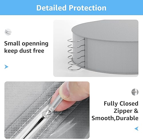 Miniatura 3 de Paquete de 4 bolsas de ropa de 40 pulgadas para colgar ropa con refuerzo de 6.5 pulgadas, bolsas de ropa para colgar almacenamiento, bolsas de ropa